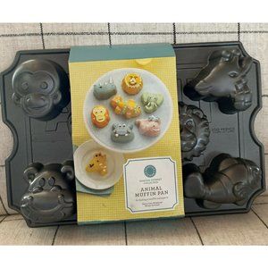 Martha Stewart Zoo Animal Muffin Baking Pan Heavy Cast Aluminum NEW